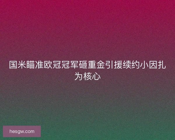 国米瞄准欧冠冠军砸重金引援续约小因扎为核心